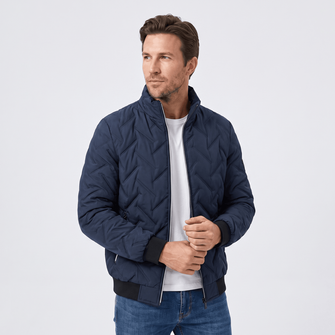 Zephyr | Men's Chevron-Quilted Bomber Jacket