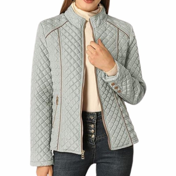 Fleurine | Women's Quilted Stand-Collar Jacket with Zip Front