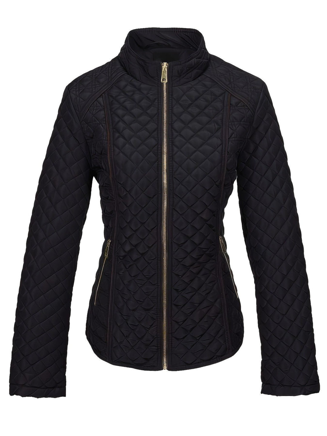 Fleurine | Women's Quilted Stand-Collar Jacket with Zip Front
