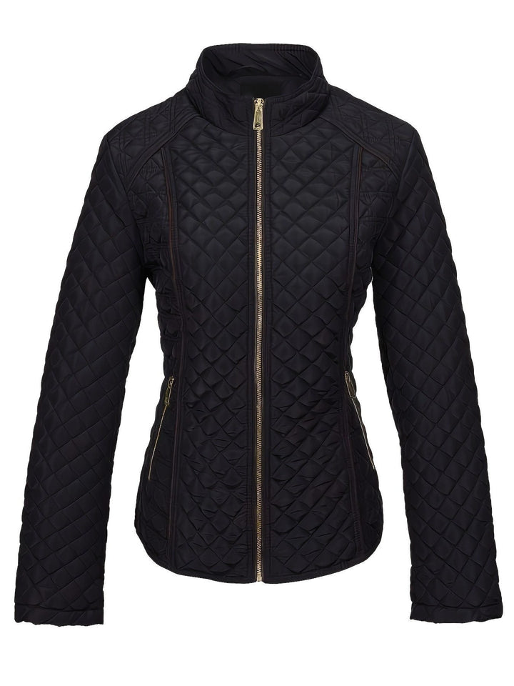 Fleurine | Women's Quilted Stand-Collar Jacket with Zip Front