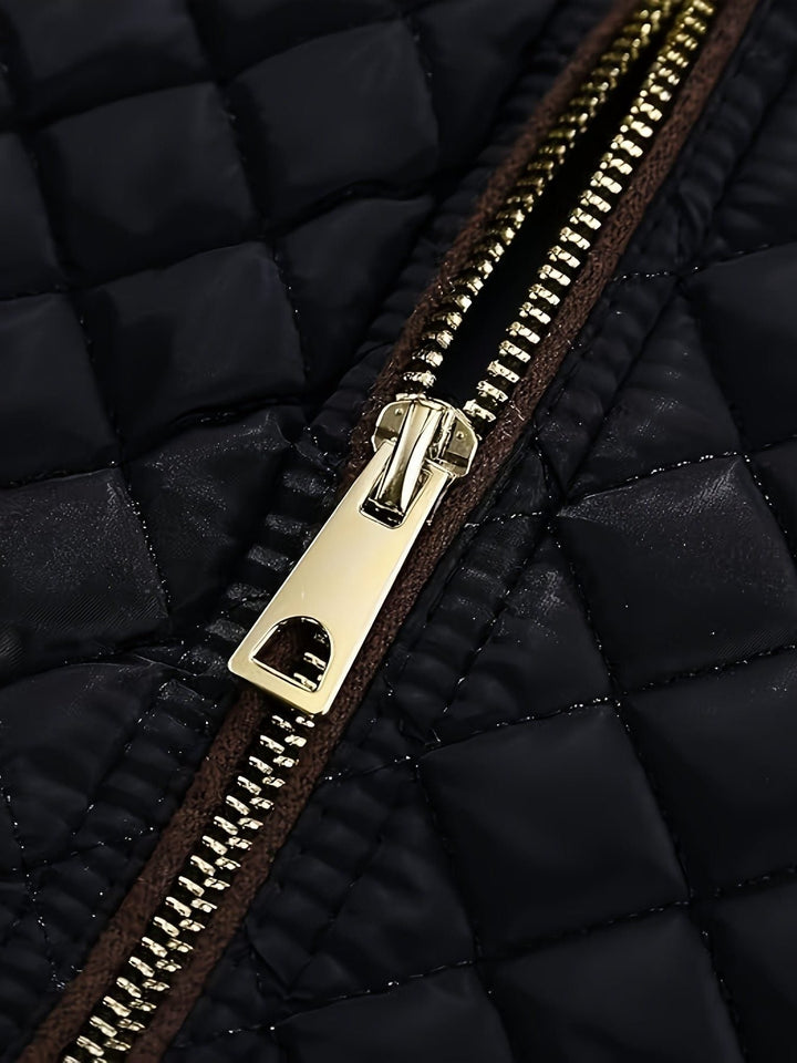 Fleurine | Women's Quilted Stand-Collar Jacket with Zip Front
